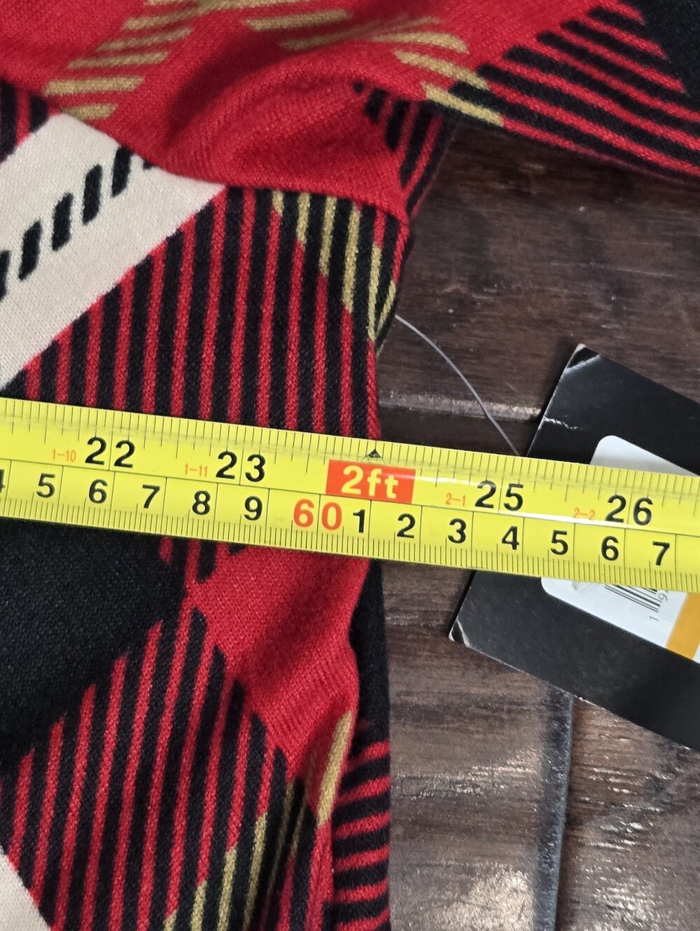 NWT Jessica Howard 3X Red Black Plaid Bell Sleeve A-Line Shift Dress Christmas - Picture 7 of 8